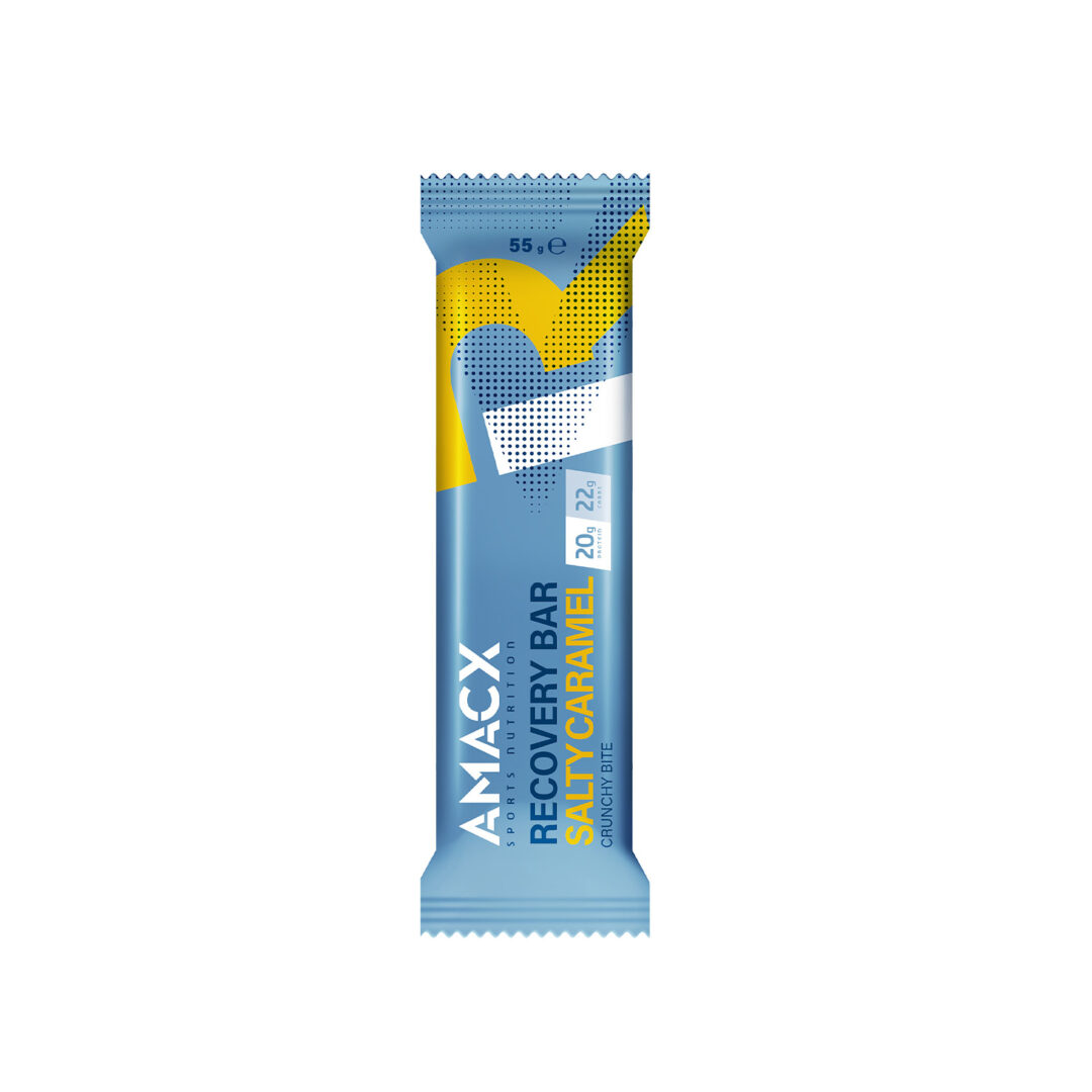 Amacx Recovery Bar 55 gr - Salziges Karamell - Ausdauersport