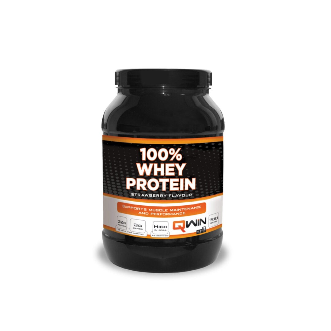 QWIN 100% Molkenprotein 700 gr - Erdbeere - Ausdauersport
