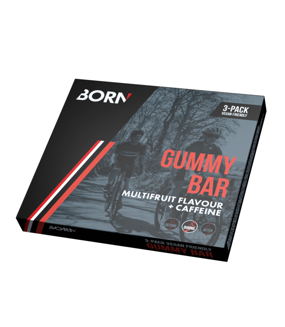 Born - Gummiriegel 3er Pack - Multifrucht Koffein - Ausdauersport - Sport Ausdauer