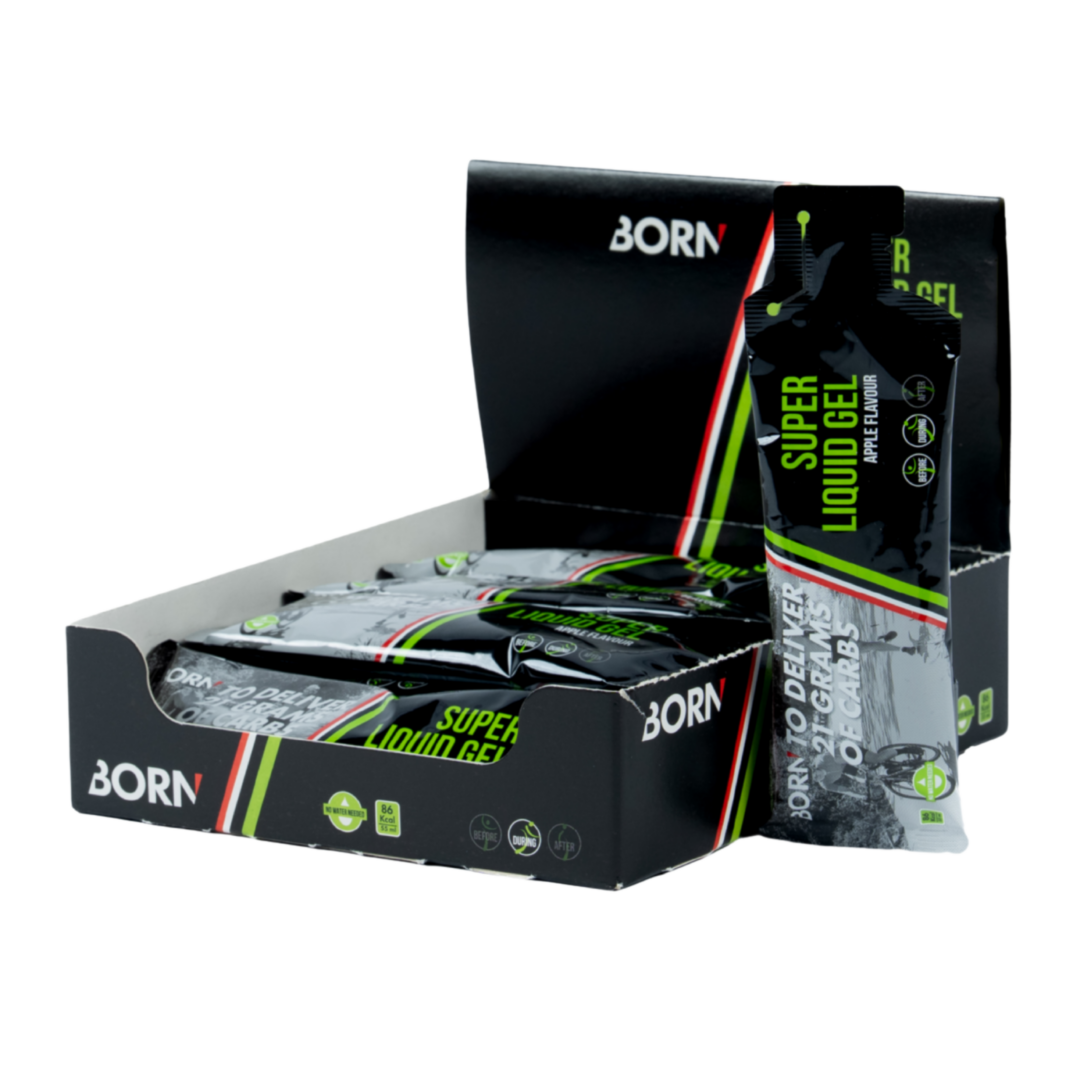 Born – Super Liquid Gel – Apfel – Display – Sports Endurance