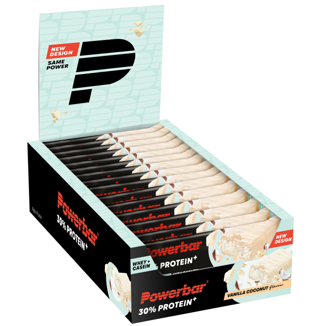 Powerbar - 30% Protein Plus Riegel 15 Stück (Display) -Vanille-Kokosnuss - Ausdauersport - Sport Ausdauer