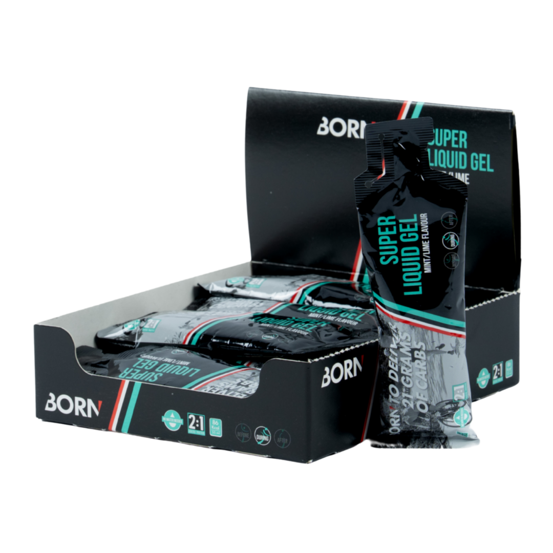 Born – Super Liquid Gel – Mint Lime – Display – Sports Endurance