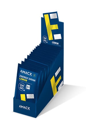 Amacx Energy Drink Sachet Display 12x 31 gr - Zitrone - Ausdauersport