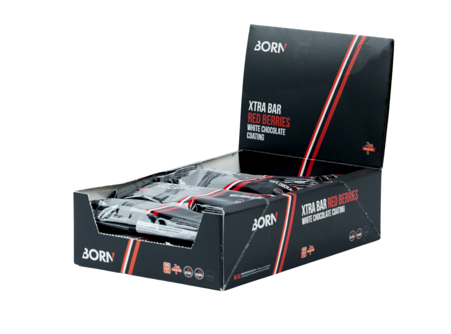 Born – Xtra Bar Red Berries – Display – Sports Endurance