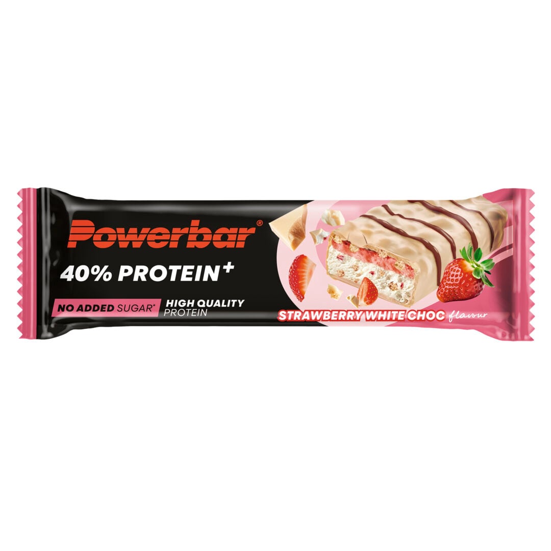 Powerbar - 40% Protein Crisp Riegel - Strawberry White Choco - Ausdauersport - Ausdauersport