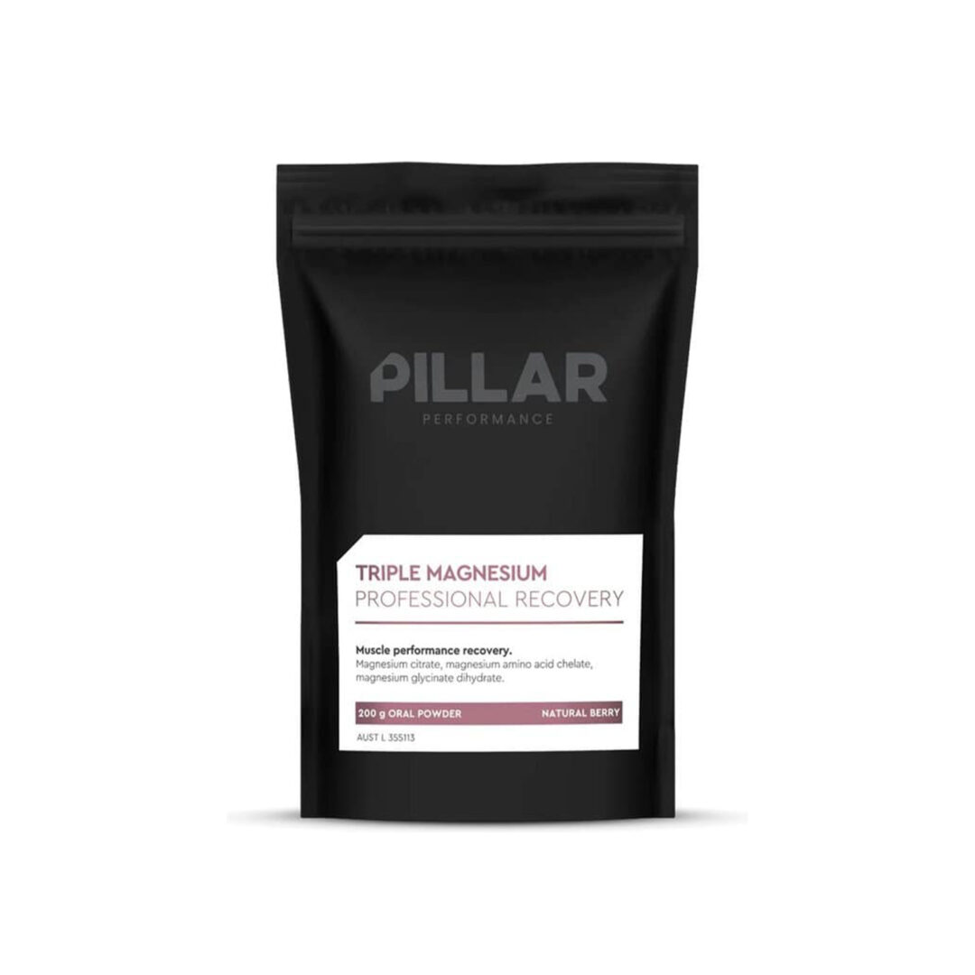 Pillar Performance - Dreifach-Magnesium-Pulver 200 gr Beutel - Beere - Ausdauersport