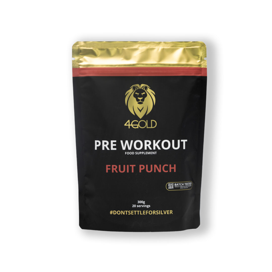 4Gold - Pre Workout - Fruit Punch - 300 gr - Ausdauersport - Sport Ausdauer