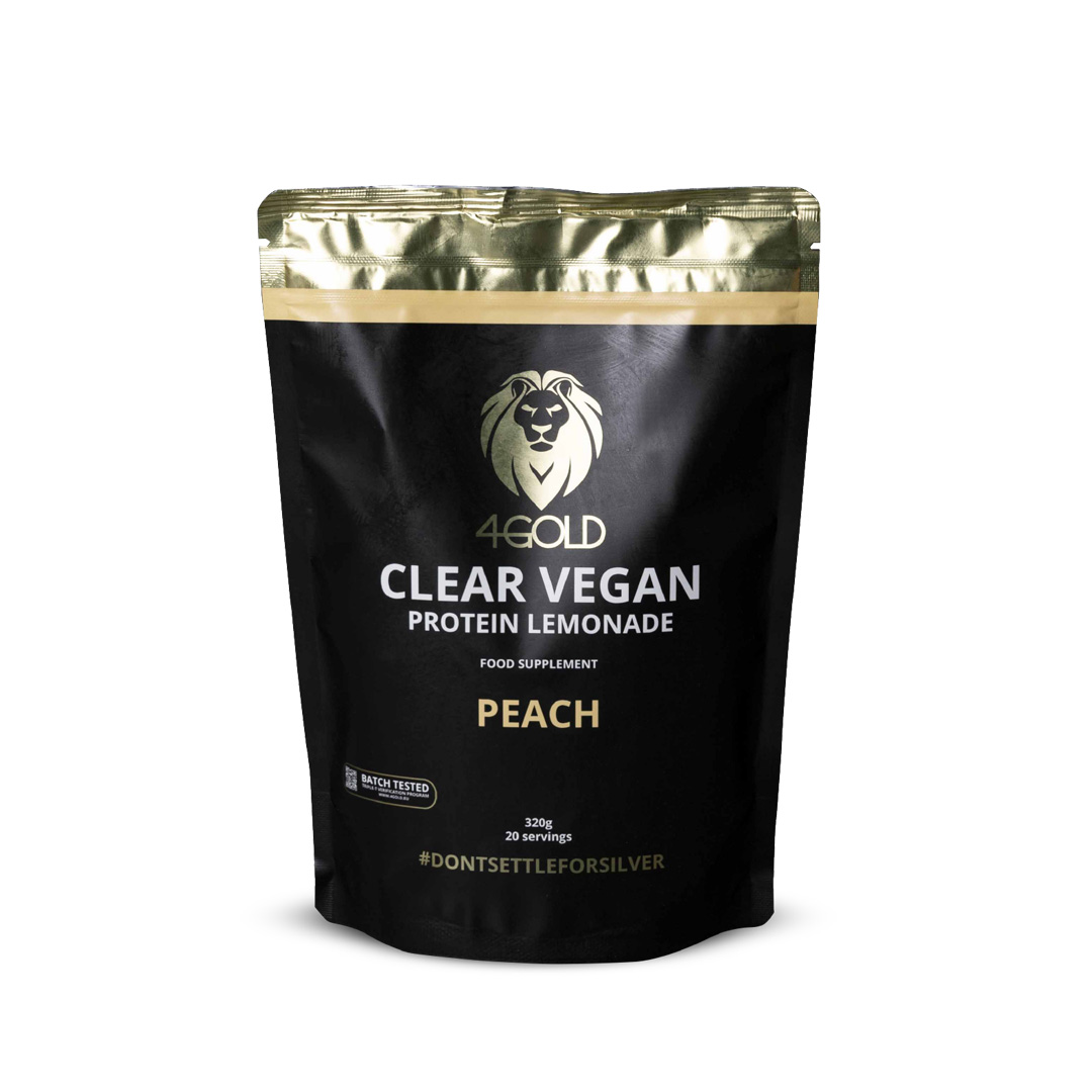 4Gold Klare Vegane Protein Limonade 320gr. Pfirsich - Ausdauersport - Ausdauersport