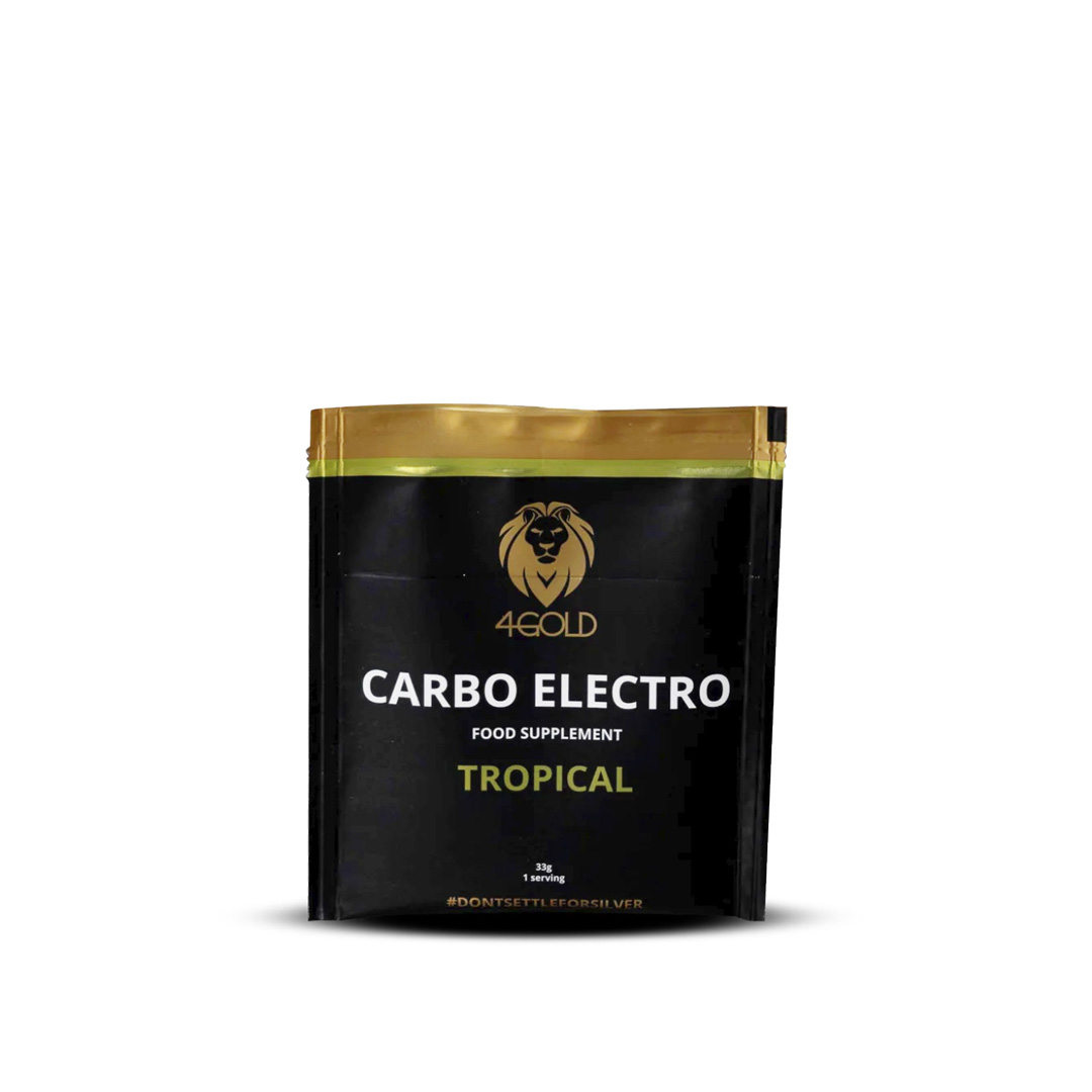 4Gold - Carbo Electro Drink Sachet 33 gr - Tropical - Ausdauer - Ausdauersport