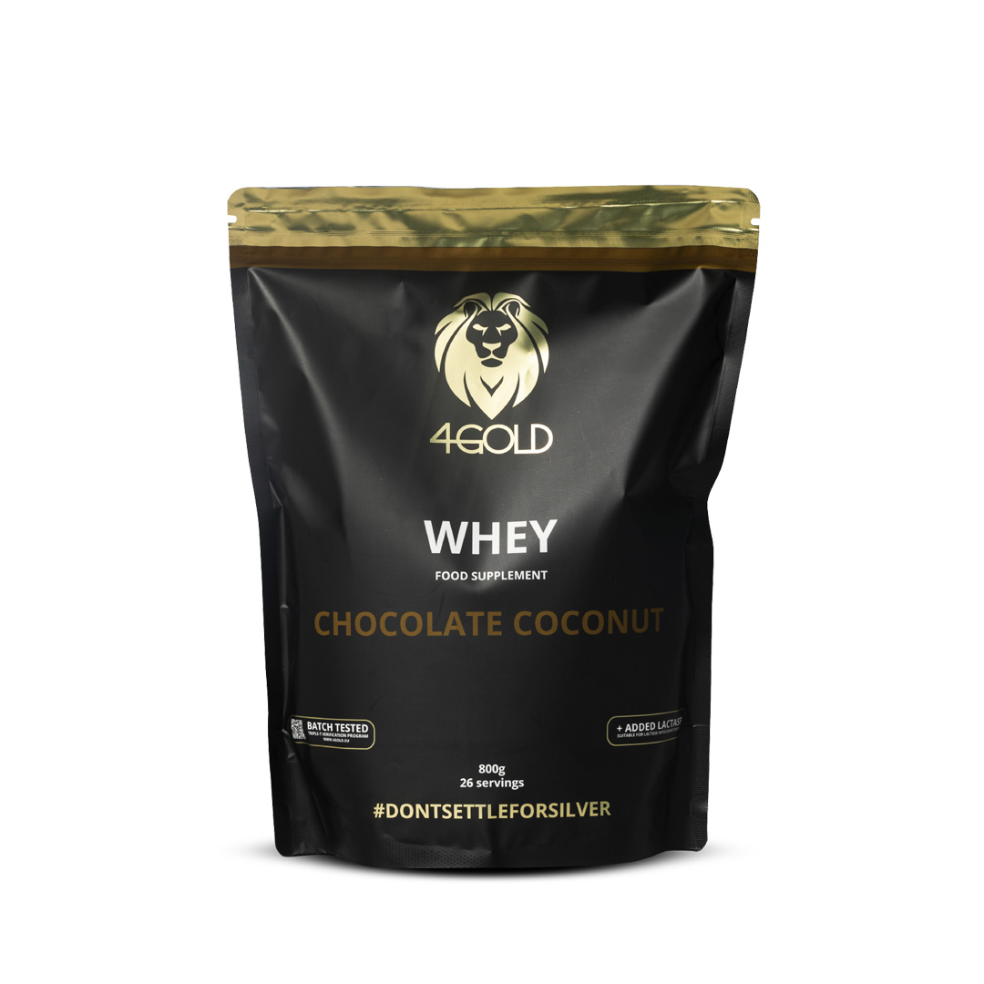 4Gold - Whey 800 gr - Schokolade-Kokosnuss - Ausdauersport - Sport Ausdauer