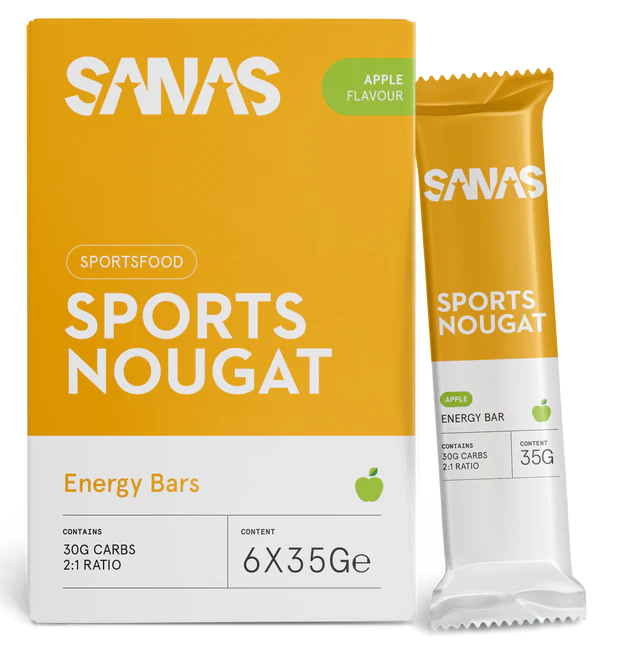 Sanas - Sport Nougat Riegel - Apfel - Ausdauersport