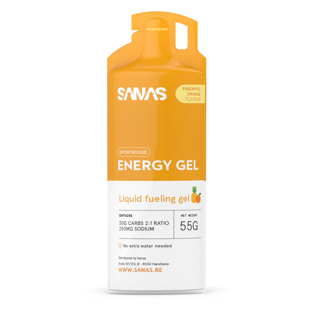 Sanas - Energie-Gel Ananas-Orange - 6 x 55 gr - Ausdauersport