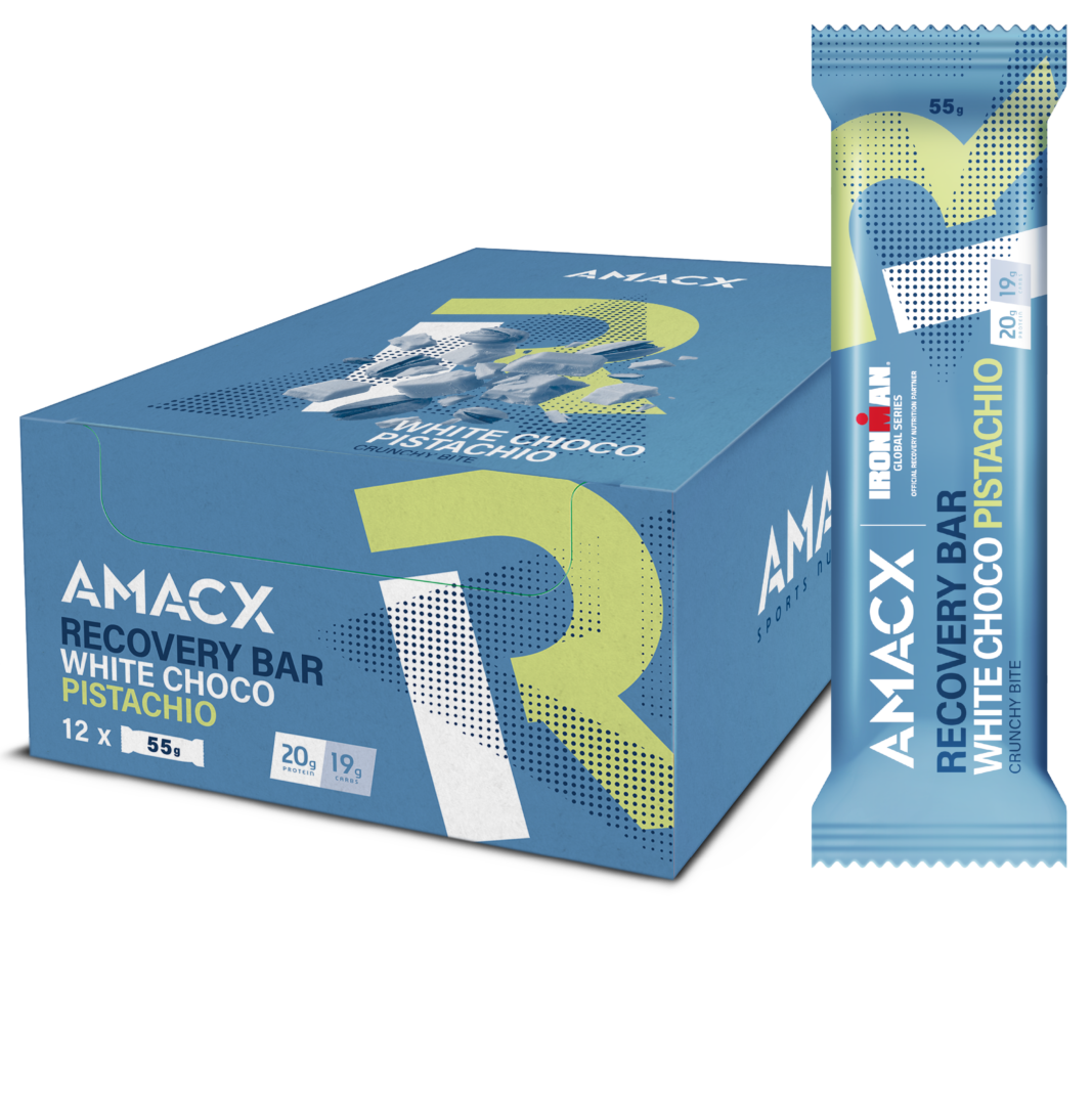 Amacx – Recovery Bar White Choco Pistachio – Sports Endurance – Display